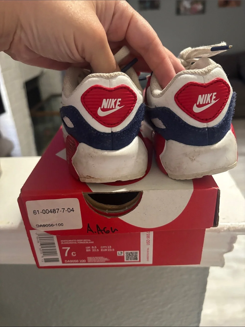 Nike Kids Red, Blue & White Low-Top Sneakers